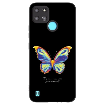 Picasee silikonový černý obal pro Realme C21Y - Diamanty Black