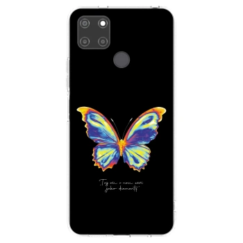 Picasee silikonový průhledný obal pro Realme C21Y - Diamanty Black