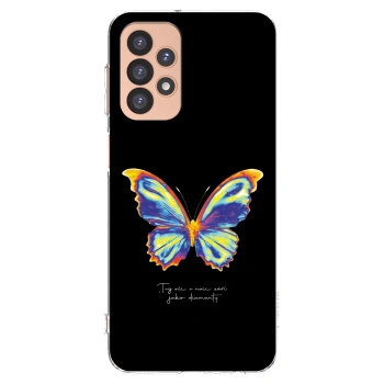 Picasee silikonový průhledný obal pro Samsung Galaxy A23 A236B 5G - Diamanty Black