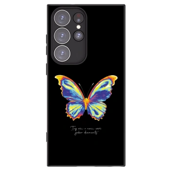Picasee silikonový černý obal pro Samsung Galaxy S23 Ultra 5G - Diamanty Black