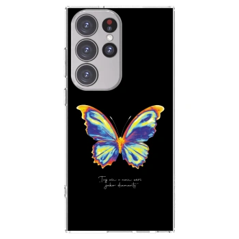 Picasee silikonový průhledný obal pro Samsung Galaxy S23 Ultra 5G - Diamanty Black