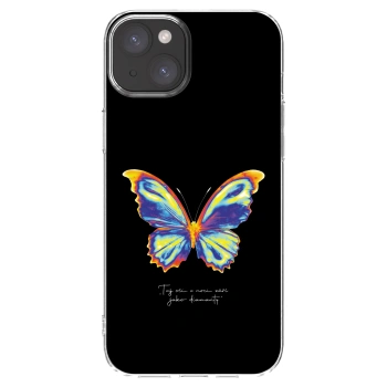 Picasee silikonový průhledný obal pro Apple iPhone 15 Plus - Diamanty Black