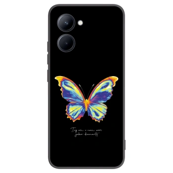 Picasee silikonový černý obal pro Realme C33 (2023) - Diamanty Black