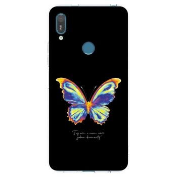 Picasee silikonový průhledný obal pro Huawei Y7 2019 - Diamanty Black
