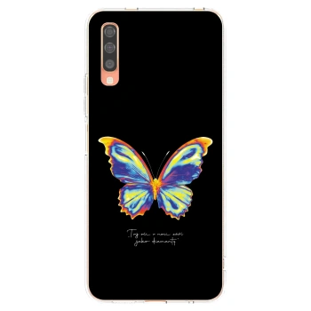 Picasee silikonový průhledný obal pro Samsung Galaxy A70 A705F - Diamanty Black