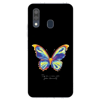 Picasee silikonový průhledný obal pro Samsung Galaxy A40 A405F - Diamanty Black
