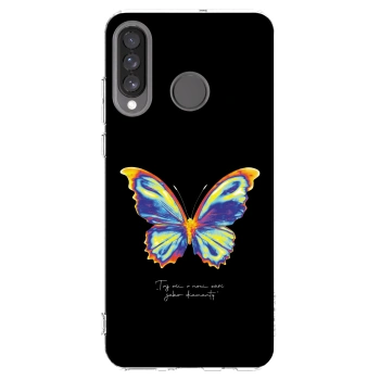 Picasee silikonový průhledný obal pro Huawei P30 Lite - Diamanty Black