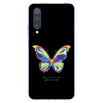 Picasee silikonový průhledný obal pro Xiaomi Mi 9 SE - Diamanty Black