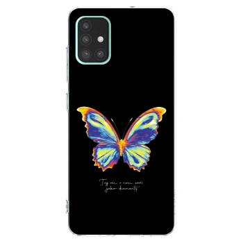 Picasee silikonový průhledný obal pro Samsung Galaxy A51 A515F - Diamanty Black