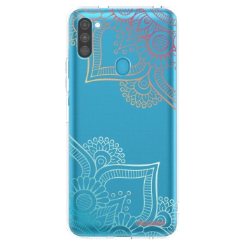 Picasee silikonový průhledný obal pro Samsung Galaxy M11 - Květinový vzor