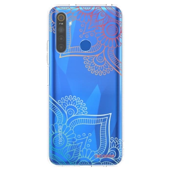 Picasee silikonový průhledný obal pro Realme 5 - Květinový vzor