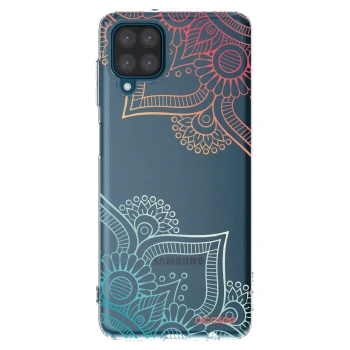 Picasee silikonový průhledný obal pro Samsung Galaxy A12 A125F - Květinový vzor