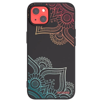 Picasee silikonový černý obal pro Apple iPhone 13 - Květinový vzor