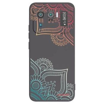 Picasee silikonový černý obal pro Xiaomi Mi 11 Ultra - Květinový vzor