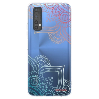 Picasee silikonový průhledný obal pro Realme 7 - Květinový vzor