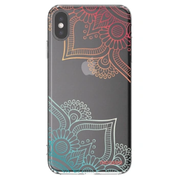 Picasee silikonový průhledný obal pro Apple iPhone XS Max - Květinový vzor