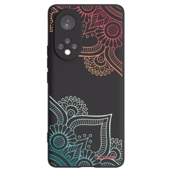 Picasee silikonový černý obal pro Honor 50 5G - Květinový vzor
