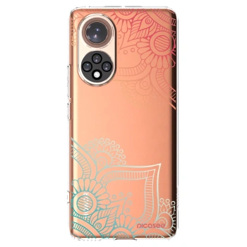 Picasee silikonový průhledný obal pro Honor 50 5G - Květinový vzor