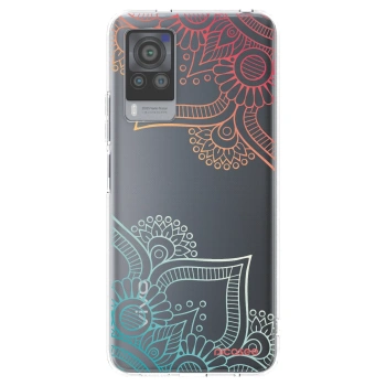 Picasee silikonový průhledný obal pro Vivo X60 Pro 5G - Květinový vzor