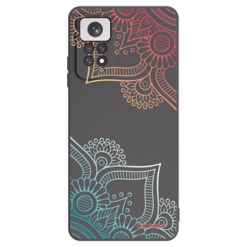Picasee silikonový černý obal pro Xiaomi Redmi Note 11 - Květinový vzor