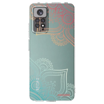 Picasee silikonový průhledný obal pro Xiaomi Redmi Note 11 - Květinový vzor