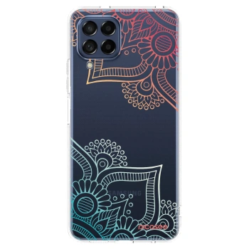 Picasee silikonový průhledný obal pro Samsung Galaxy M53 5G - Květinový vzor