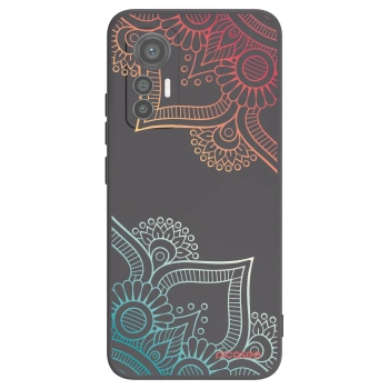 Picasee silikonový černý obal pro Xiaomi 12 Lite - Květinový vzor