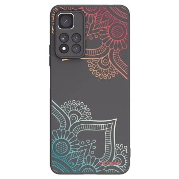 Picasee silikonový černý obal pro Xiaomi Redmi Note 11 Pro+ 5G - Květinový vzor