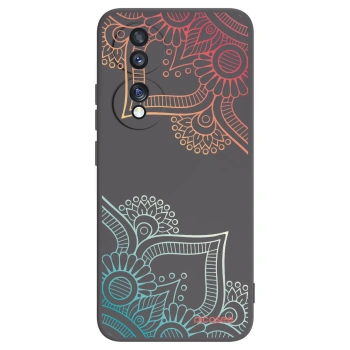 Picasee silikonový černý obal pro Honor 70 - Květinový vzor