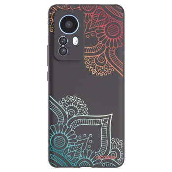 Picasee silikonový černý obal pro Xiaomi 12T Pro - Květinový vzor