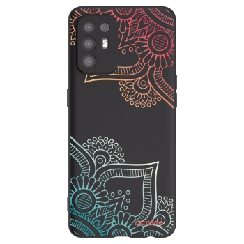 Picasee silikonový černý obal pro OPPO A94 5G - Květinový vzor