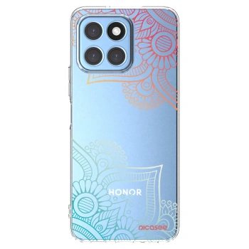 Picasee silikonový průhledný obal pro Honor X8 5G - Květinový vzor