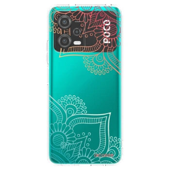 Picasee silikonový průhledný obal pro Xiaomi Poco X5 - Květinový vzor