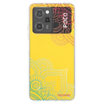 Picasee silikonový černý obal pro Xiaomi Poco X5 Pro - Květinový vzor