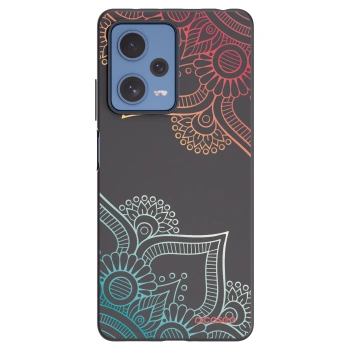 Picasee silikonový černý obal pro Xiaomi Redmi Note 12 Pro 5G - Květinový vzor