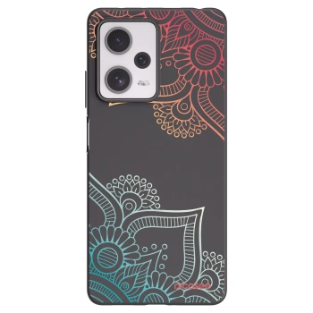 Picasee silikonový černý obal pro Xiaomi Redmi Note 12 Pro+ 5G - Květinový vzor