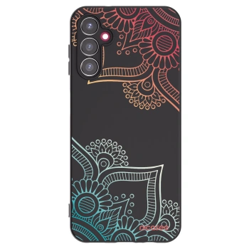 Picasee silikonový černý obal pro Samsung Galaxy A14 4G A145R - Květinový vzor