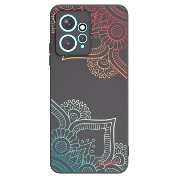 Picasee silikonový černý obal pro Xiaomi Redmi Note 12 4G - Květinový vzor