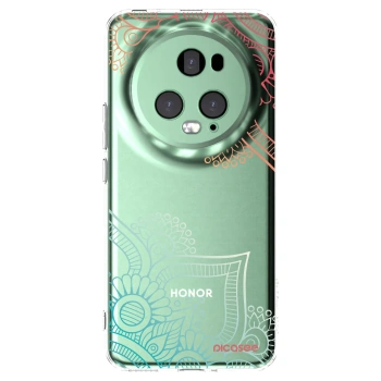 Picasee silikonový průhledný obal pro Honor Magic5 Pro - Květinový vzor