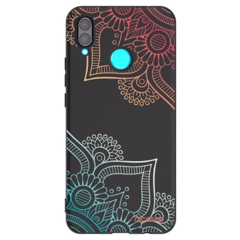 Picasee silikonový černý obal pro Huawei Nova 3 - Květinový vzor