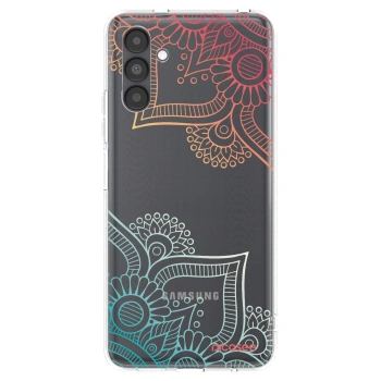 Picasee silikonový průhledný obal pro Samsung Galaxy A04s A047F - Květinový vzor
