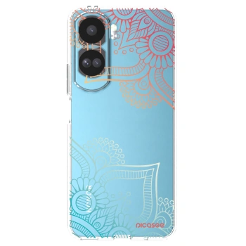 Picasee silikonový průhledný obal pro Honor 90 Lite 5G - Květinový vzor