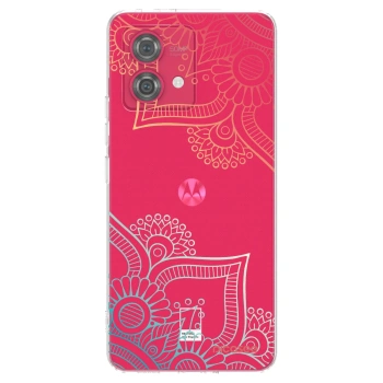 Picasee silikonový průhledný obal pro Motorola Moto G84 5G - Květinový vzor