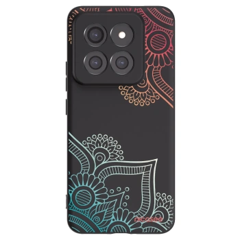 Picasee silikonový černý obal pro Xiaomi 14 Pro - Květinový vzor