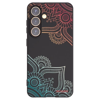 Picasee silikonový černý obal pro Samsung Galaxy S24 S921B 5G - Květinový vzor