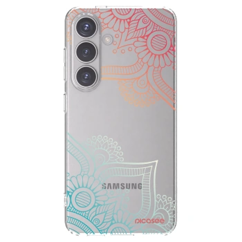 Picasee silikonový průhledný obal pro Samsung Galaxy S24 S921B 5G - Květinový vzor