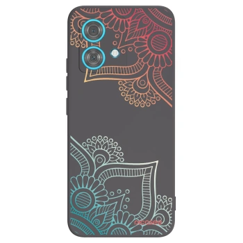 Picasee silikonový černý obal pro Motorola Edge 40 Neo - Květinový vzor