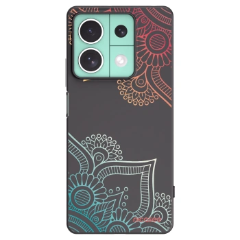 Picasee silikonový černý obal pro Xiaomi Redmi Note 13 5G - Květinový vzor
