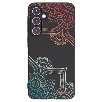 Picasee silikonový černý obal pro Samsung Galaxy A35 5G A356B - Květinový vzor