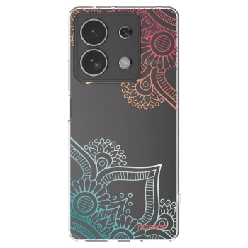 Picasee silikonový průhledný obal pro Xiaomi Redmi Note 13 4G - Květinový vzor